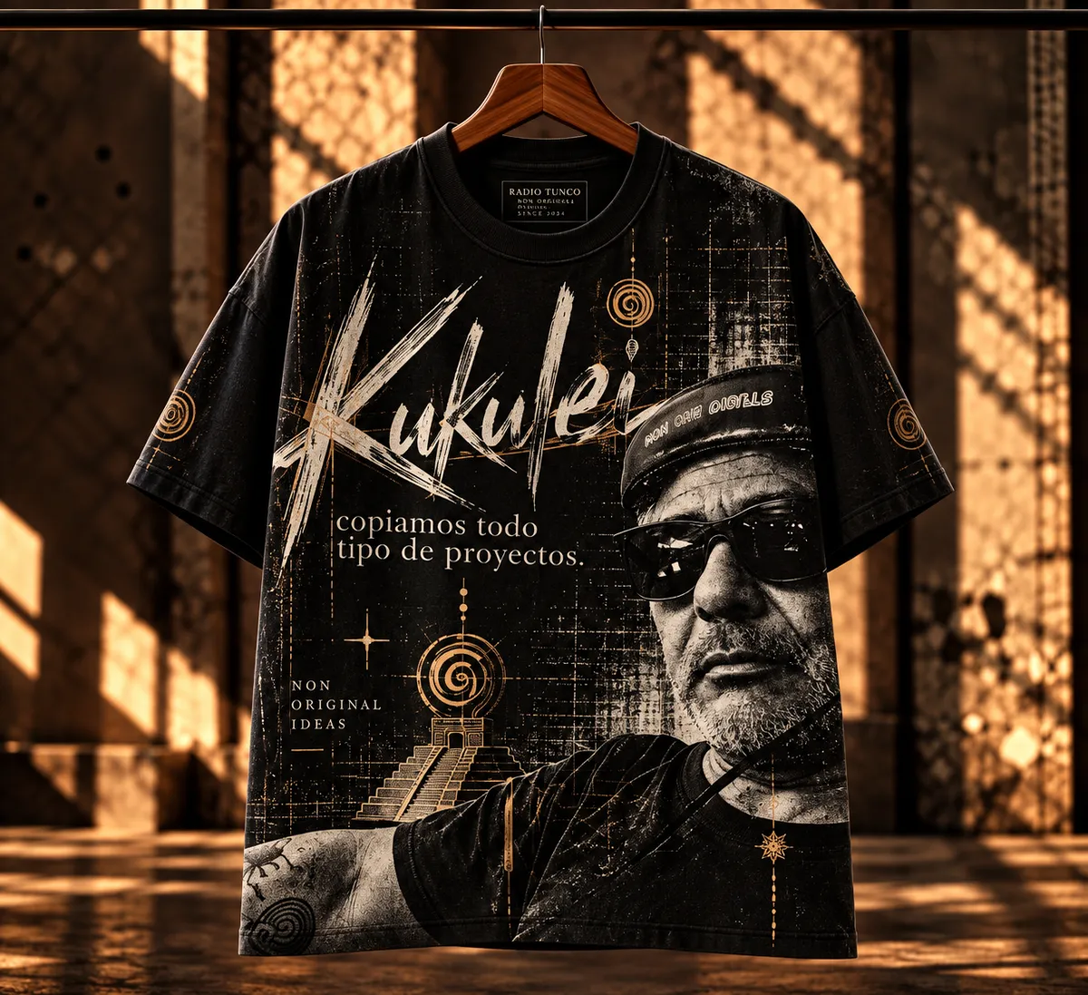 Kukulei · Copiamos todo — playera Non Original Ideas de Radio Tunco, frente